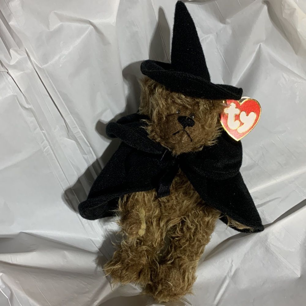 🟢3 for $20—1993 Ty Attic Treasures Collection Esmeralda Witch Beanie Plush Magic